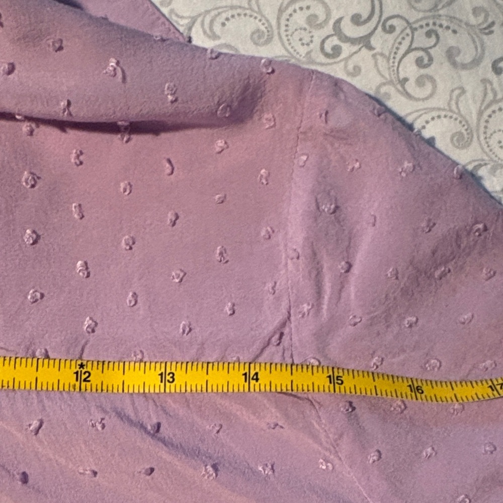 Candie's Women’s Lavender Long-Sleeve Button-Up Blouse - Picture 10 of 11